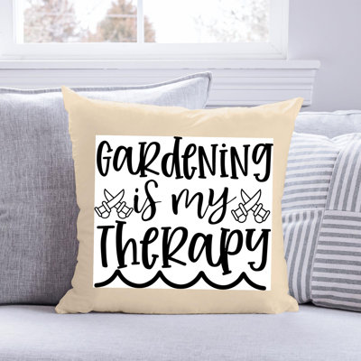 Citation amusante «Garden Lover» - Coussin décoratif inclus