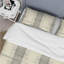 Ensemble de housse de couette crème à rayures Mid-Century-109156207