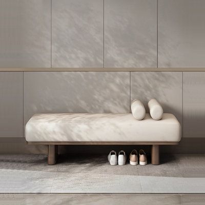 Nickolaos Faux Leather Upholstered Bench
