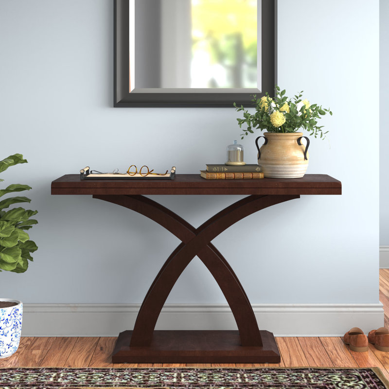 Almeta 48'' Console Table, Dark Cherry