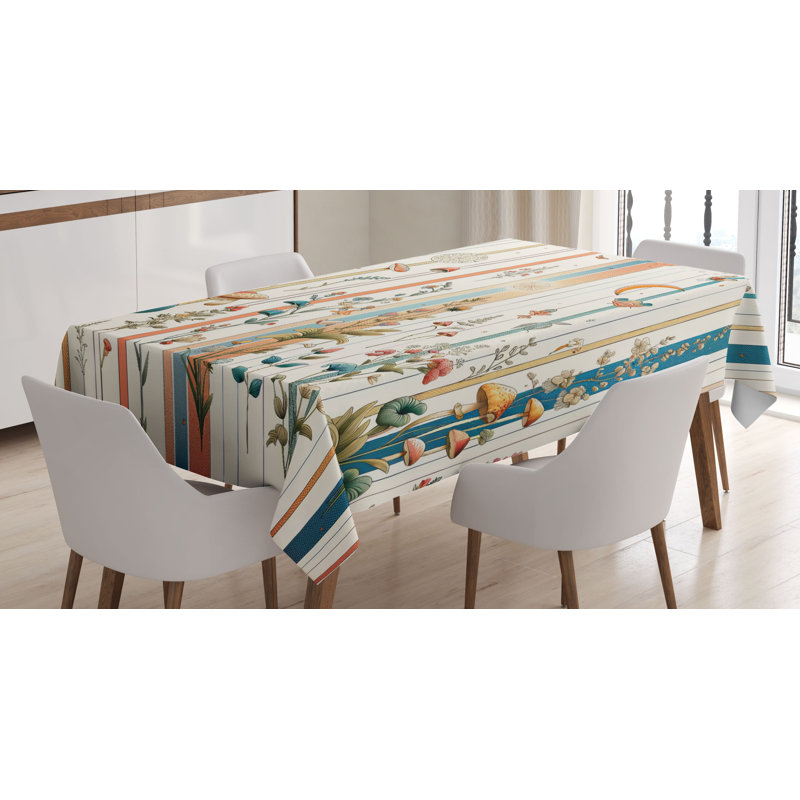 Maelly Rectangle No Pattern Microfiber Tablecloth, 84" Rectangle