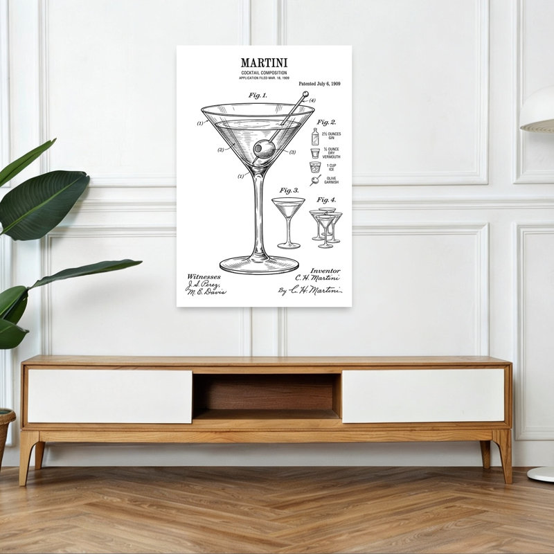 Reproduction d'art rétro Martini, 48" H x 32" W