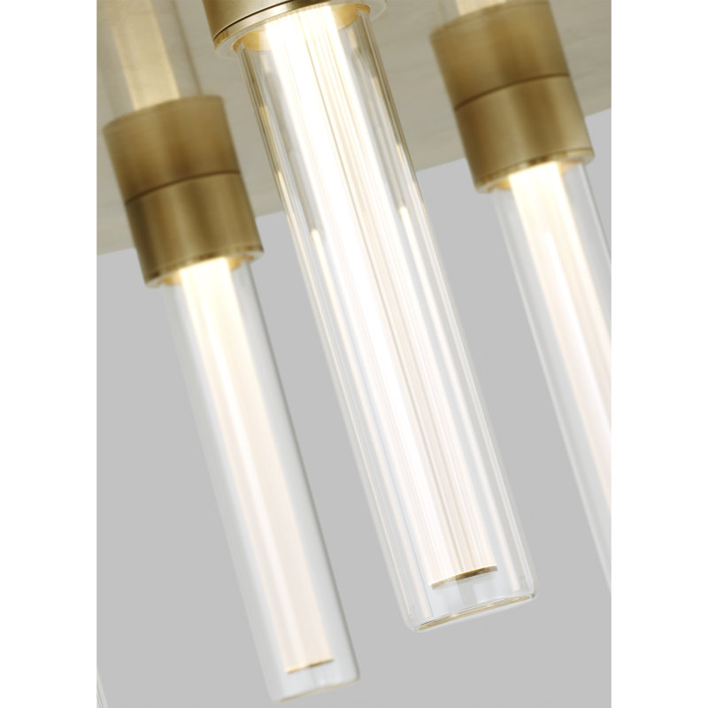 Kola 9 - Light LED Flush Mount, Natural Brass