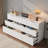 9 Drawer 63" Wide Dresser for Bedroom, White Wooden Large Chest of Drawers Organizer with Sturdy Metal Handle, Modern TV Stand Dresser for Living Room Office, Hallway, Ball Bearing Slide-549189726