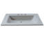 Plateau de meuble-lavabo simple 37 po gris avec lavabo-90743869