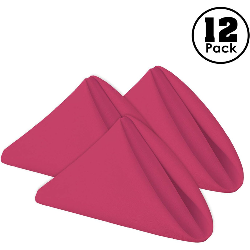 Amiin Square No Pattern Polyester Table Accessory, Fuchsia