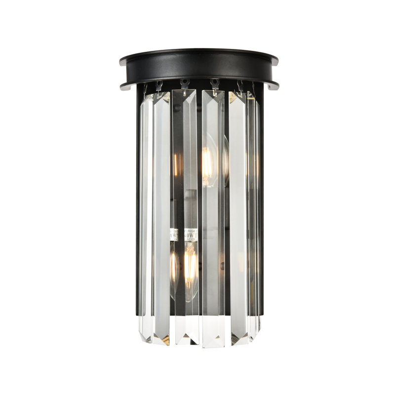 Plafonnier encastré 8 po Yazmin, Brun moka, Cristal (transparent)