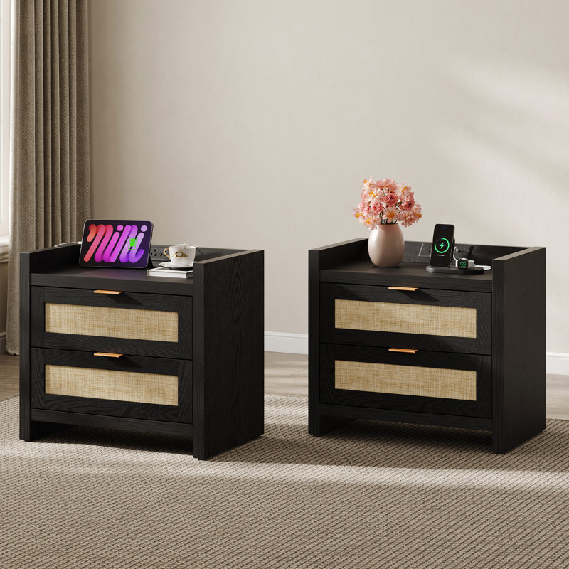 Table de chevet Aneke, Noir