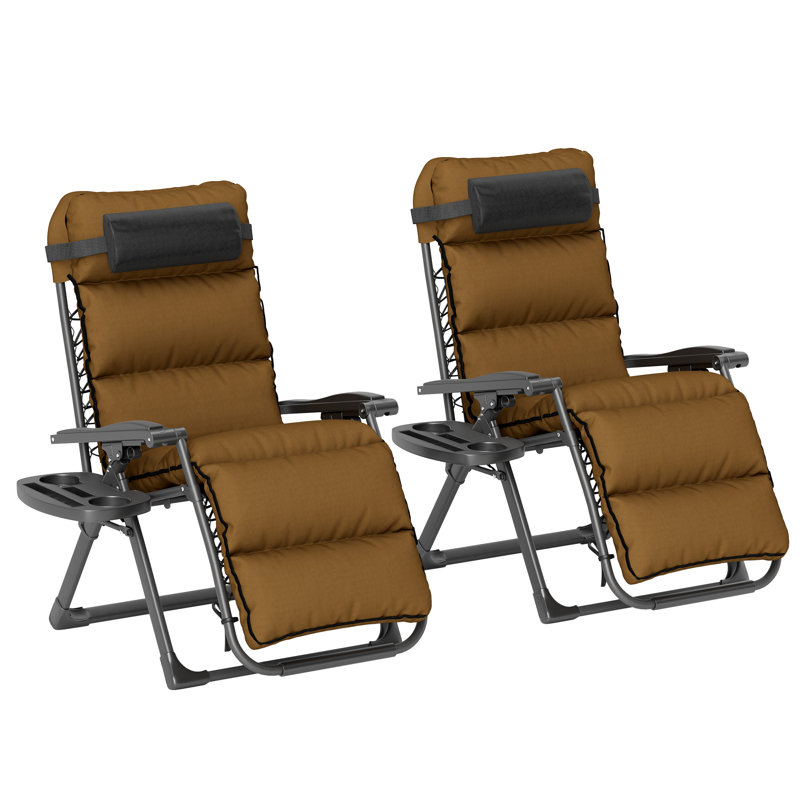 90cm Long Zero Gravity with Cushions, Brown