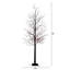 Arbre artificiel pré-éclairé avec brindilles noires d'Halloween pré-éclairé avec 510 lumières DEL orange et mauves-2034796363
