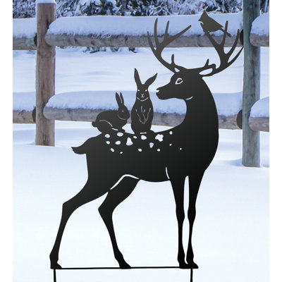 Weather Resistant Metal Animals Garden Stake