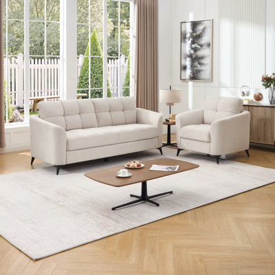Rozalin 4 Seater Linen Sofa