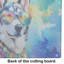 Siberian Husky Hippie Dawg Glass Cutting Board Large