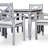 Anslea 4 - Person Wood Patio Dining Set with Square Table , Cushions Included