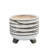 S/2 Ceramic 6/8" Footed Planter