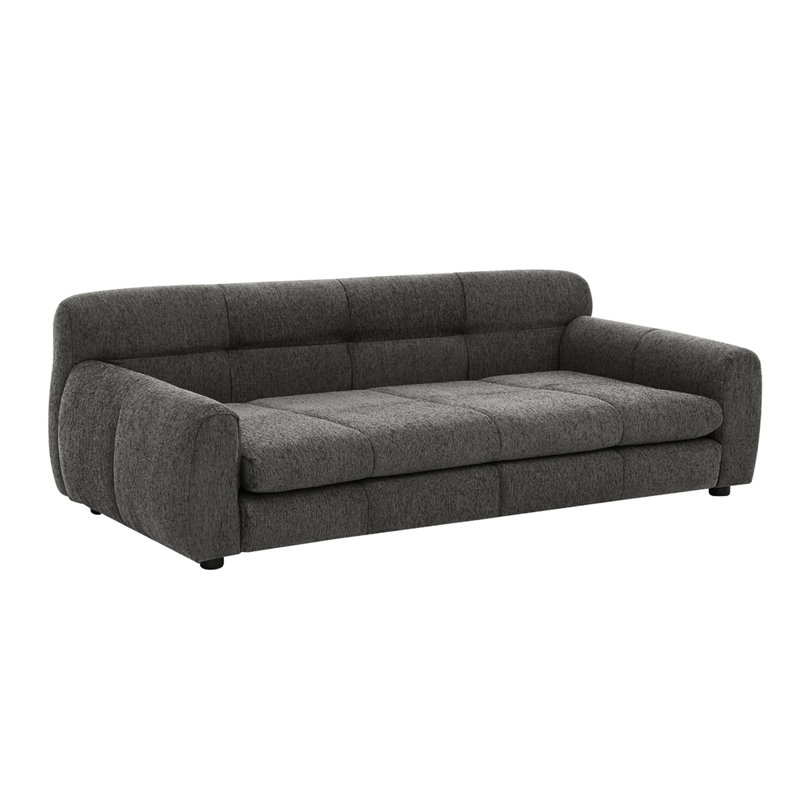 Chien confortable pour les chiens de grande taille et surdimensionnés, lit surélevé avec revêtement en lin, dossiers, lit pour animal de compagnie moderne gris foncé, matériau doux, dossiers canins,