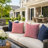 Outdoor Throw Pillows Set of 2, 18'' x 18'' Waterproof Patio Cushions, Modern Red Geometric Greek Key Decorative Pillows for Garden & Porch Furniture-129219038