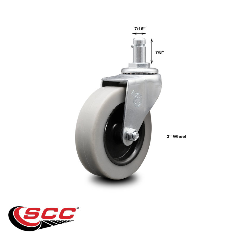 Thermoplastic Rubber Grip Ring Stem Caster
