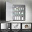 Armoire à pharmacie 24 po à miroir H avec tablettes encastrées ou à fixation en surface-1880391426