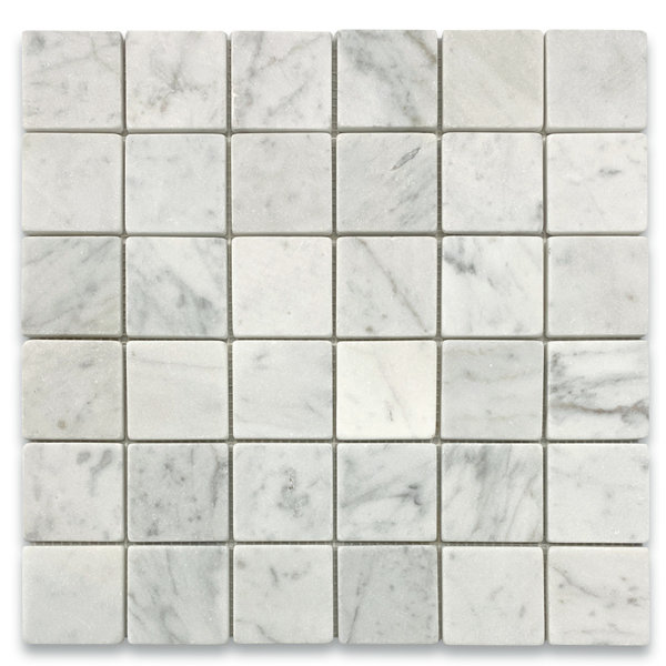 12" x 12" Marble Grid Mosaic Wall & Floor Tile