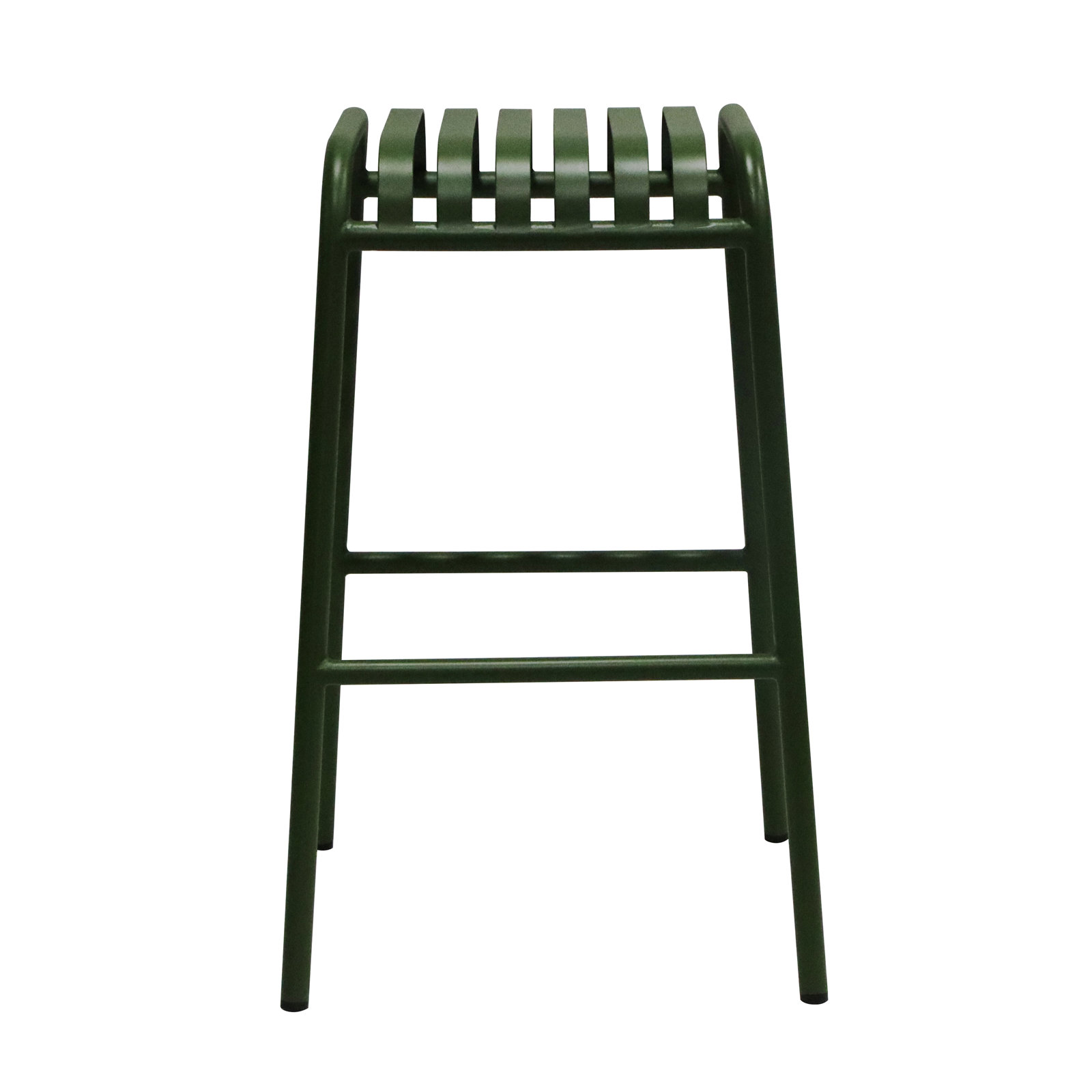 Abra 29.7'' Backless Outdoor Bar Stool, Dark Green