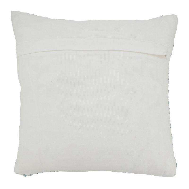 Coussin décoratif intérieur / extérieur en polyester Raffia Collection, Turquoise