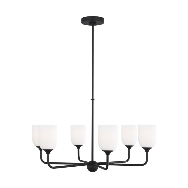 Grand lustre Émile de Génération Éclairage , Noir mat, Non