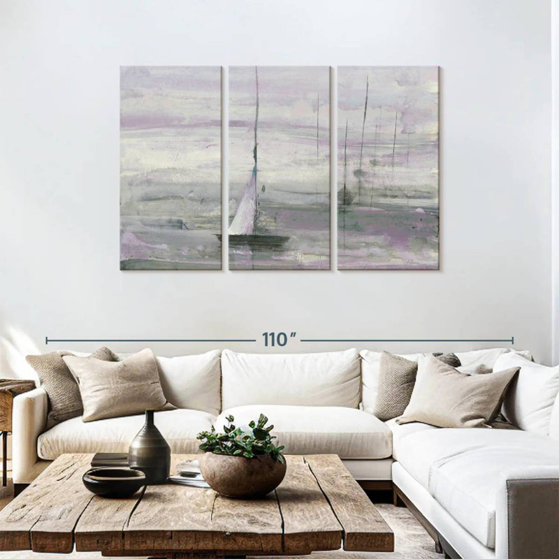 Voile Mehar - mauve, H 48 po x l 74 po