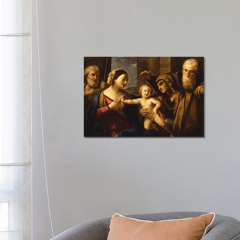 The Holy Family by Elisabetta Sirani - Wrapped Canvas Print