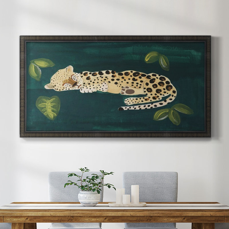 Lethargic Leopard II - Cadre photo unique, impression sur toile, H 29 po x l 53 po x P 1 po