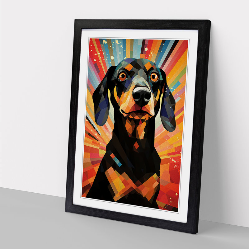 Single Picture Frame Print on Wood, Black Framed, 46cm H x 34cm W