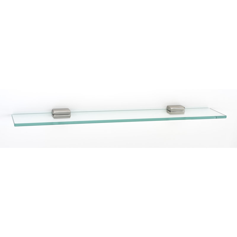 Tablette murale cubique, Nickel poli, 24"