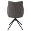 Chaises de salle à manger pivotantes modernes en chenille brun - ensemble de 2 chaises d'appoint à oreilles rembourrées avec base en fer