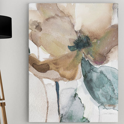 Watercolor Poppy I by Carol Robinson - Painting on Canvas