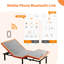 Lit réglable avec matelas hybride de 14 po, massage, inclinaison de la tête et des pieds, télécommande sans fil, contrôle de l'application, gravité zéro-87128550