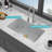 Durable Fireclay Kitchen Sink, Classic White Ceramic, Timeless Design For Spacious Kitchens