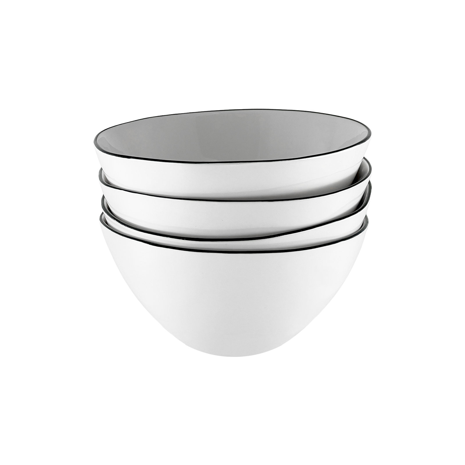 Abbesses Porcelain Cereal Bowl, Black