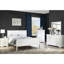 Lit de chambre de couleur blanche, lit double en bois massif avec lit d'appoint