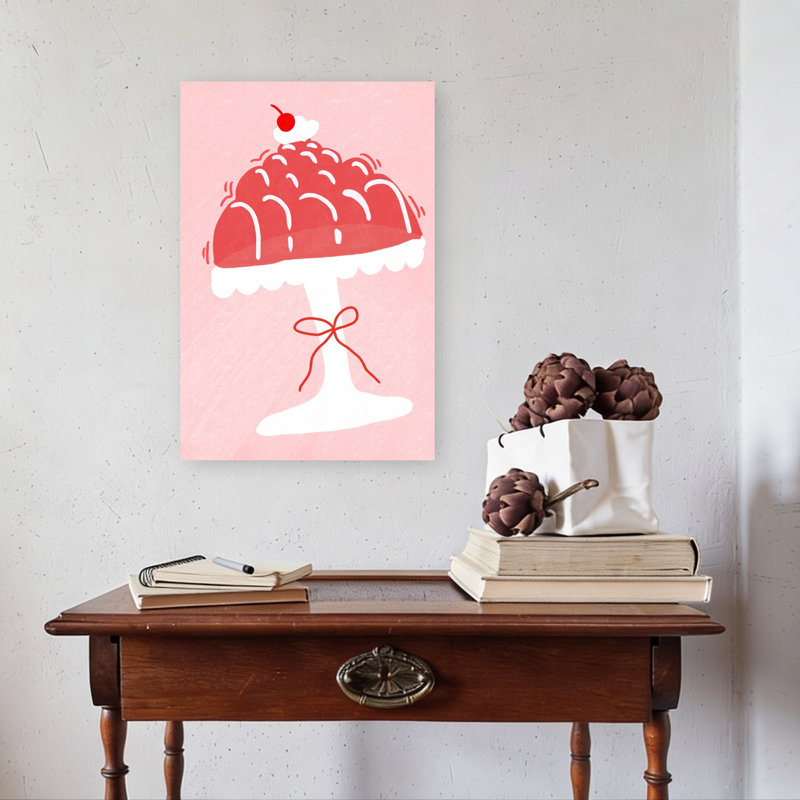 Art mural rétro cerise fantaisiste, 24" H x 16" W