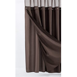 2 Piece Solid Colour Shower Curtain Set