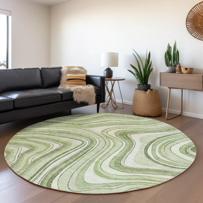 Lamanna Washable Abstract Indoor / Outdoor Rug