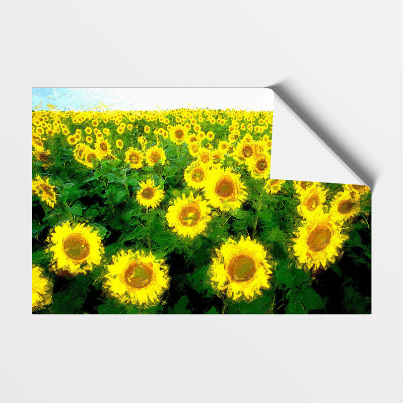 Yellow Sunflower Meadow - Frameless Print, 29.7 cm H x 42 cm W