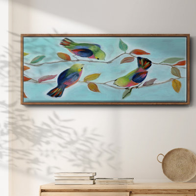 Bitty Birds I- Framed Canvas