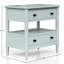 Table de chevet ouverte Ocean Finish avec 2 espaces de rangement - feutre et 2 matériaux de bois massif