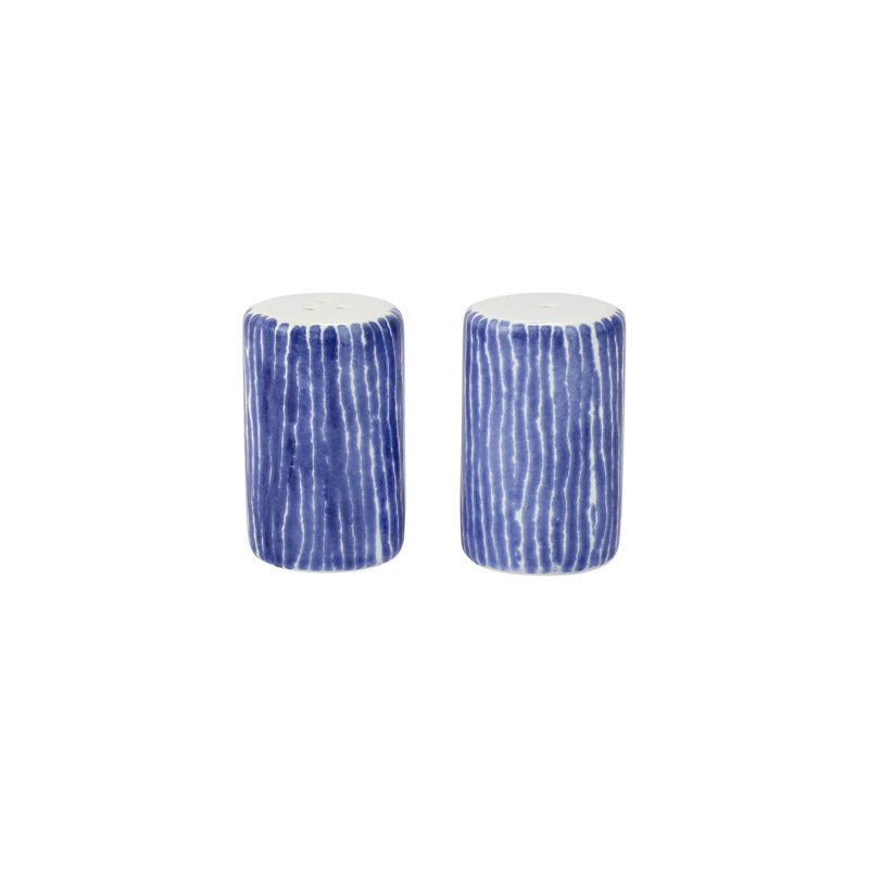 Santorini Stripe Salt and Pepper