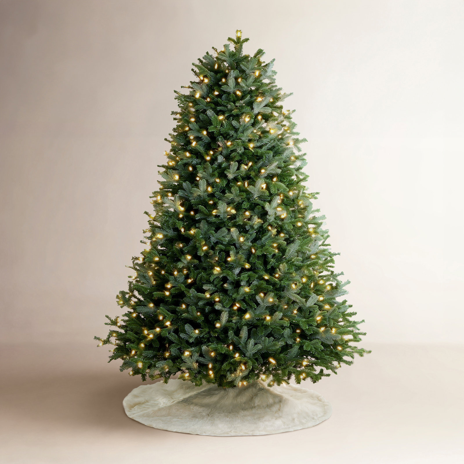 Flocked Pre-Lit Fir Christmas Tree, 6'