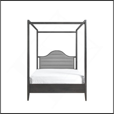 Mobilier de chambre à coucher en bois avec lit à baldaquin et tête de lit Upholstery