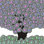 «Belle13 Abstract Tree and Hedgehog» par Paula Florescu-Iclenzan, reproduction sur toile tendue
