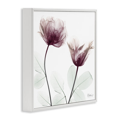 Giclée encadrée de fleurs translucides minimalistes, design par Albert Koetsier