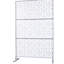 Clôture d'intimité autoportante 76 po 48 po - Métal blanc pour patio-126060467